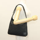 GUCCI GG Canvas Shoulder Bag Black Silver Auth ep9783-19