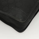 GUCCI GG Canvas Shoulder Bag Black Silver Auth ep9783-14