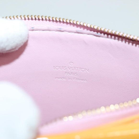 LOUIS VUITTON Monogram Vernis Motto Pouch Marshmallow Pink M91312 Auth ep9785