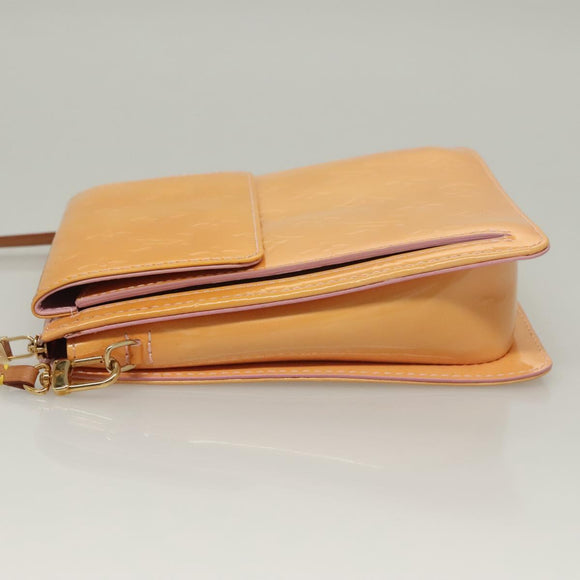 LOUIS VUITTON Monogram Vernis Motto Pouch Marshmallow Pink M91312 Auth ep9785