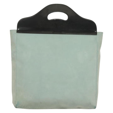 GUCCI Hand Bag Suede Light Blue Black 002 8000 Auth ep9788 - 0