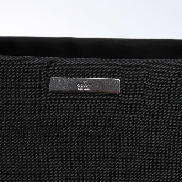 GUCCI Bamboo Hand Bag Nylon Black Silver 002 1010 Auth ep9789