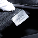 GUCCI Bamboo Hand Bag Nylon Black Silver 002 1010 Auth ep9789-18