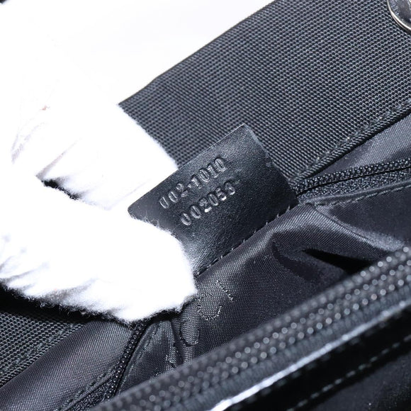 GUCCI Bamboo Hand Bag Nylon Black Silver 002 1010 Auth ep9789