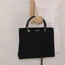 GUCCI Bamboo Hand Bag Nylon Black Silver 002 1010 Auth ep9789-24