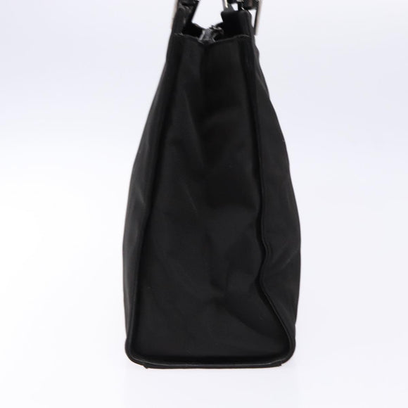 GUCCI Bamboo Hand Bag Nylon Black Silver 002 1010 Auth ep9789