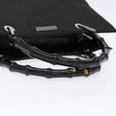 GUCCI Bamboo Hand Bag Nylon Black Silver 002 1010 Auth ep9789-7