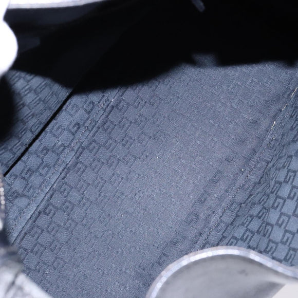 GUCCI Shoulder Bag Leather Black Silver 105376 Auth ep9793