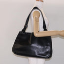 GUCCI Shoulder Bag Leather Black Silver 105376 Auth ep9793-22