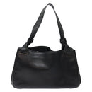 GUCCI Shoulder Bag Leather Black Silver 105376 Auth ep9793-2