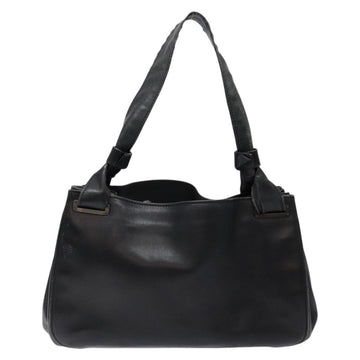 GUCCI Shoulder Bag Leather Black Silver 105376 Auth ep9793 - 0