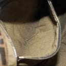 FENDI Zucca Canvas Shoulder Bag Brown Black Auth ep9812-22