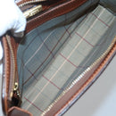 Burberrys Clutch Bag Leather Brown Gold Auth ep9814-10