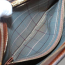 Burberrys Clutch Bag Leather Brown Gold Auth ep9814-11