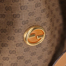 GUCCI Micro GG Supreme Shoulder Bag PVC Beige Gold Auth ep9824-17