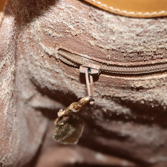 GUCCI Micro GG Supreme Shoulder Bag PVC Beige Gold Auth ep9824