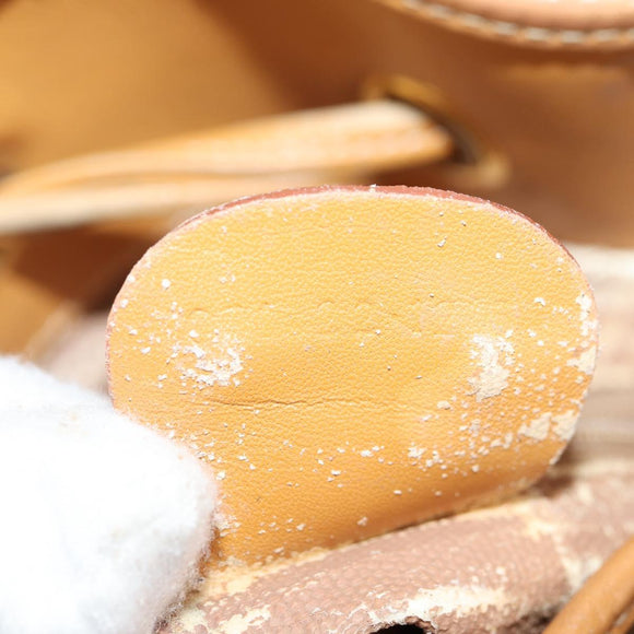 GUCCI Micro GG Supreme Shoulder Bag PVC Beige Gold Auth ep9824