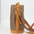 GUCCI Micro GG Supreme Shoulder Bag PVC Beige Gold Auth ep9824-4