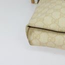 GUCCI GG Supreme Shoulder Bag PVC White Gold 223666 Auth ep9826-9