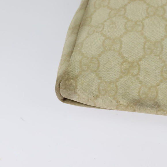 GUCCI GG Supreme Shoulder Bag PVC White Gold 223666 Auth ep9826