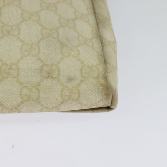 GUCCI GG Supreme Shoulder Bag PVC White Gold 223666 Auth ep9826