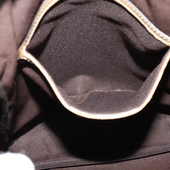 GUCCI GG Supreme Shoulder Bag PVC White Gold 223666 Auth ep9826