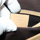 GUCCI GG Supreme Shoulder Bag PVC White Gold 223666 Auth ep9826-12