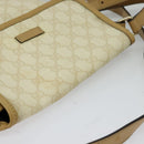 GUCCI GG Supreme Shoulder Bag PVC White Gold 223666 Auth ep9826-6