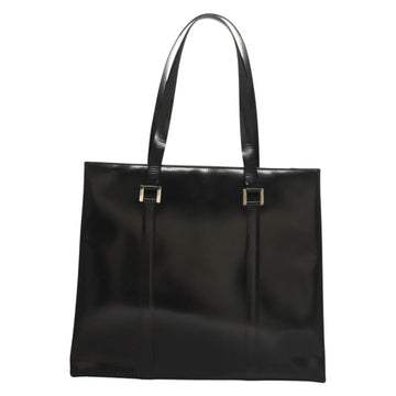 GUCCI Tote Bag Patent leather Black Silver Auth ep9834 - 0