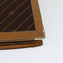 GUCCI Shoulder Bag Canvas Leather Brown Gold Auth ep9840-17