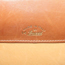 GUCCI Shoulder Bag Canvas Leather Brown Gold Auth ep9840-11