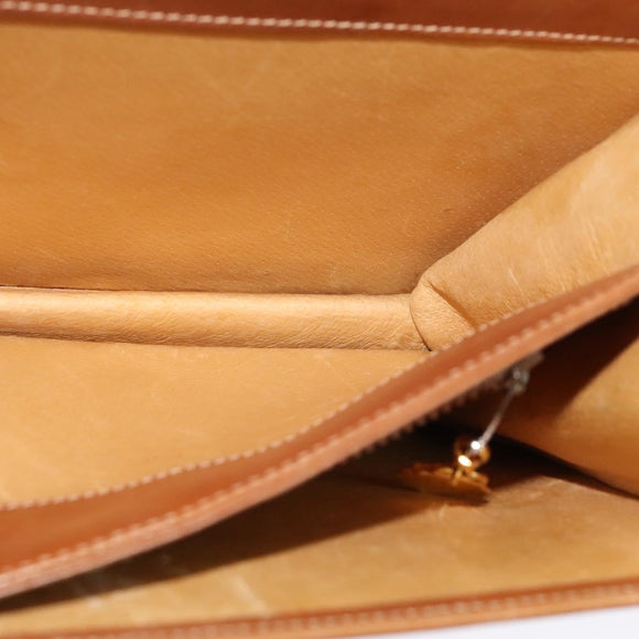 GUCCI Shoulder Bag Canvas Leather Brown Gold Auth ep9840