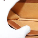 GUCCI Shoulder Bag Canvas Leather Brown Gold Auth ep9840-20