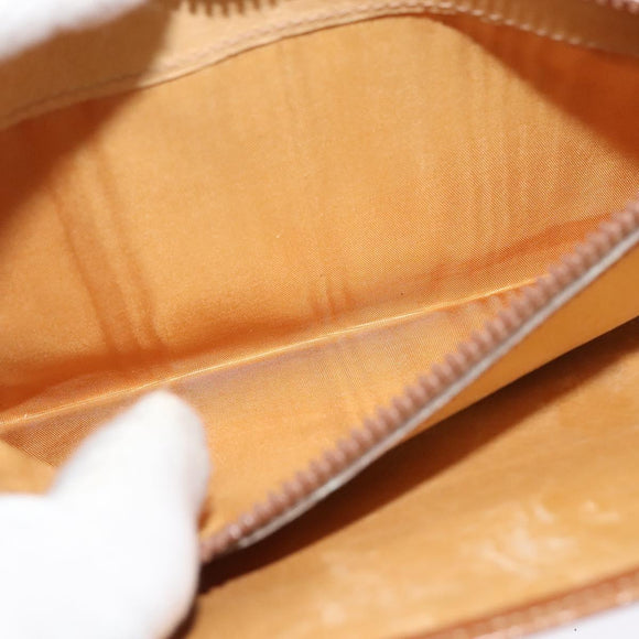 GUCCI Shoulder Bag Canvas Leather Brown Gold Auth ep9840