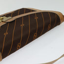 GUCCI Shoulder Bag Canvas Leather Brown Gold Auth ep9840-6