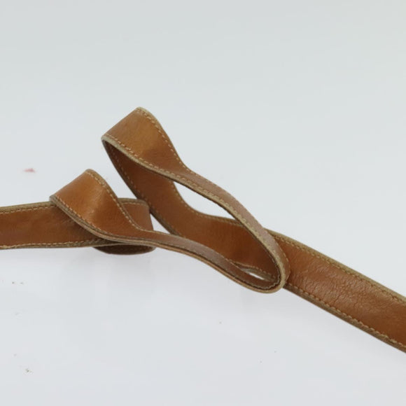 GUCCI Shoulder Bag Canvas Leather Brown Gold Auth ep9840