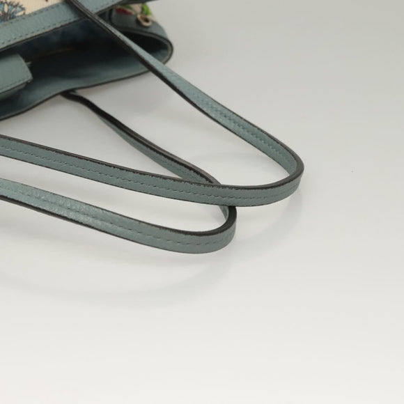 GUCCI Flower Tote Bag Canvas Beige Gold 358470 Auth ep9843