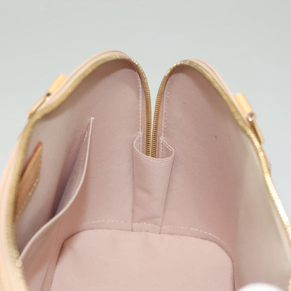 LOUIS VUITTON Vernis Alma PM Hand Bag 2way Rose flow lantern M90170 Auth ep9845