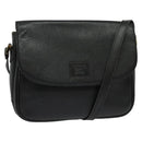 Burberrys Shoulder Bag Leather Black Gold Auth ep9849-1