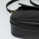 Burberrys Shoulder Bag Leather Black Gold Auth ep9849-9