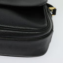 Burberrys Shoulder Bag Leather Black Gold Auth ep9849-14