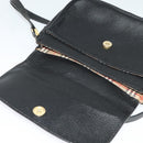 Burberrys Shoulder Bag Leather Black Gold Auth ep9849-10
