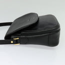 Burberrys Shoulder Bag Leather Black Gold Auth ep9849-3