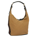 GUCCI Web Sherry Line Shoulder Bag Canvas Beige Gold 001 4288 Auth ep9856-1