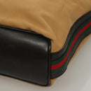 GUCCI Web Sherry Line Shoulder Bag Canvas Beige Gold 001 4288 Auth ep9856-11