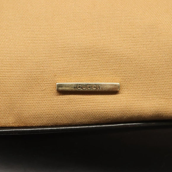 GUCCI Web Sherry Line Shoulder Bag Canvas Beige Gold 001 4288 Auth ep9856