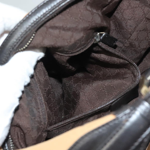 GUCCI Web Sherry Line Shoulder Bag Canvas Beige Gold 001 4288 Auth ep9856