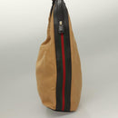 GUCCI Web Sherry Line Shoulder Bag Canvas Beige Gold 001 4288 Auth ep9856-5