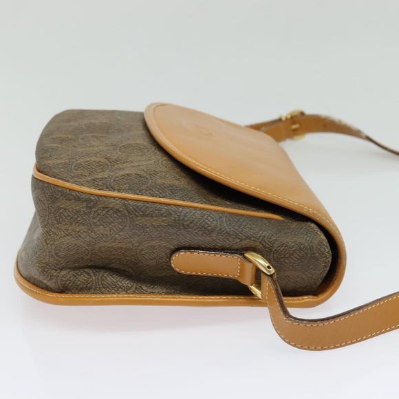 GUCCI Shoulder Bag PVC Brown Gold 001 084 1304 Auth ep9857