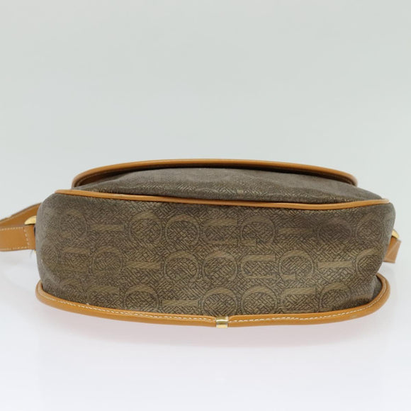 GUCCI Shoulder Bag PVC Brown Gold 001 084 1304 Auth ep9857